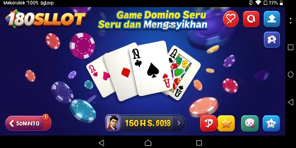 Screenshot 180SLOT menampilkan gameplay domino yang seru dan interaktif.
