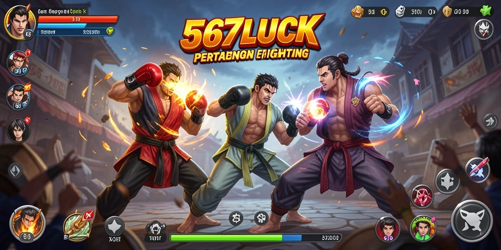 Tampilan gameplay 567LUCK yang intens dan penuh aksi.