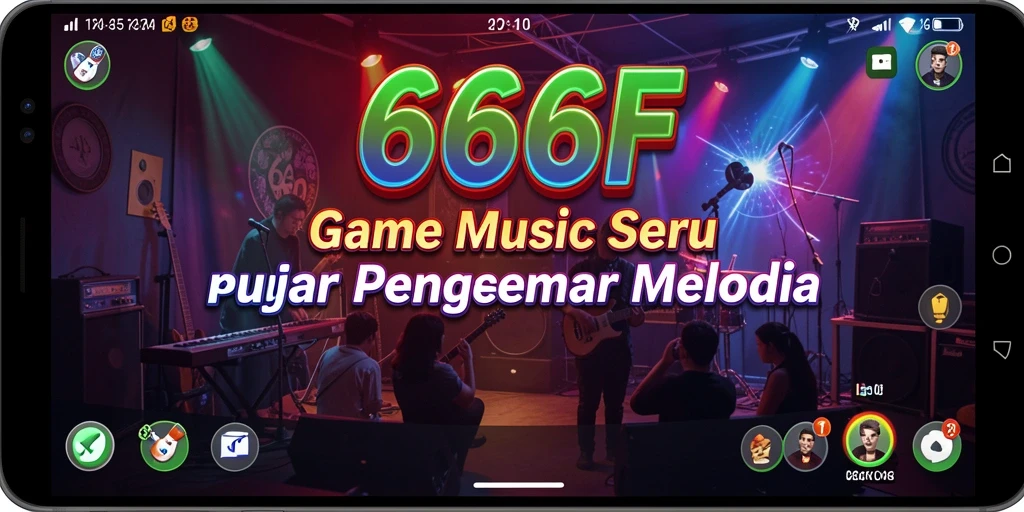 Tampilan gameplay 666F yang menarik dengan alunan musik.