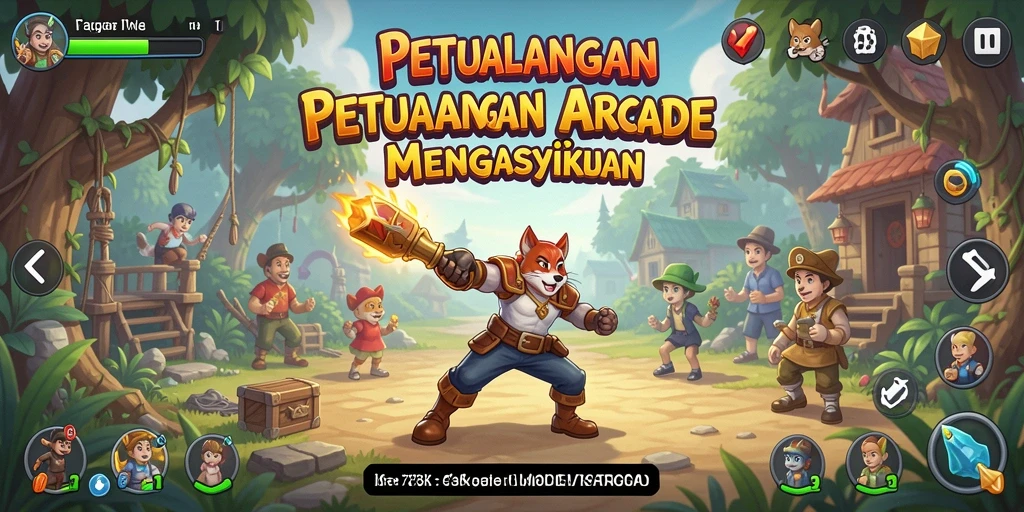 Tampilan gameplay seru dalam 73K dengan level menantang.