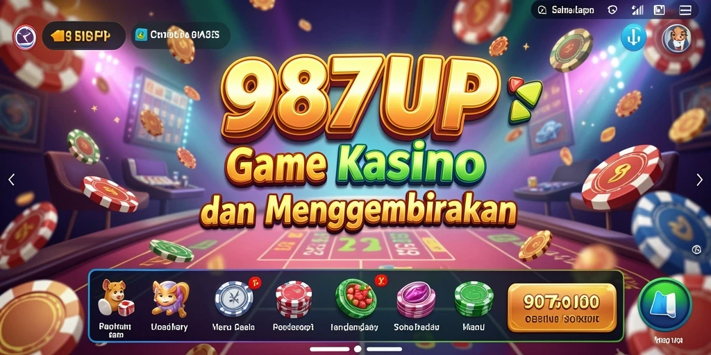Tampilan gameplay Kasino yang seru dan penuh warna di 987UP.