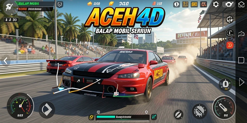 Screenshot gameplay balapan seru di ACEH4D.