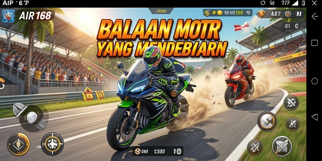 Gameplay seru balapan motor di AIR168.