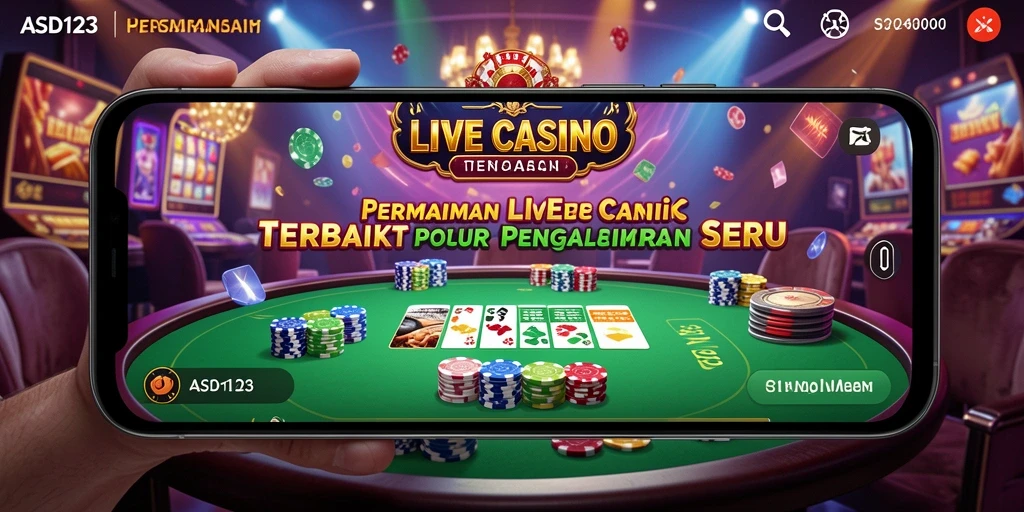 Tampilan gameplay Live Casino yang mendebarkan dan interaktif.