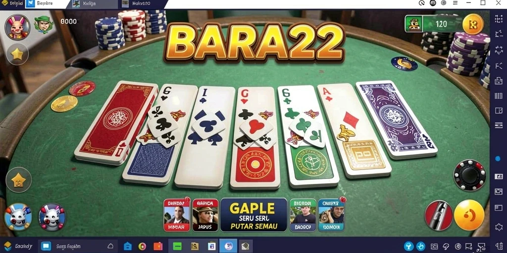 Tampilan gameplay BARA22 yang seru dan interaktif.