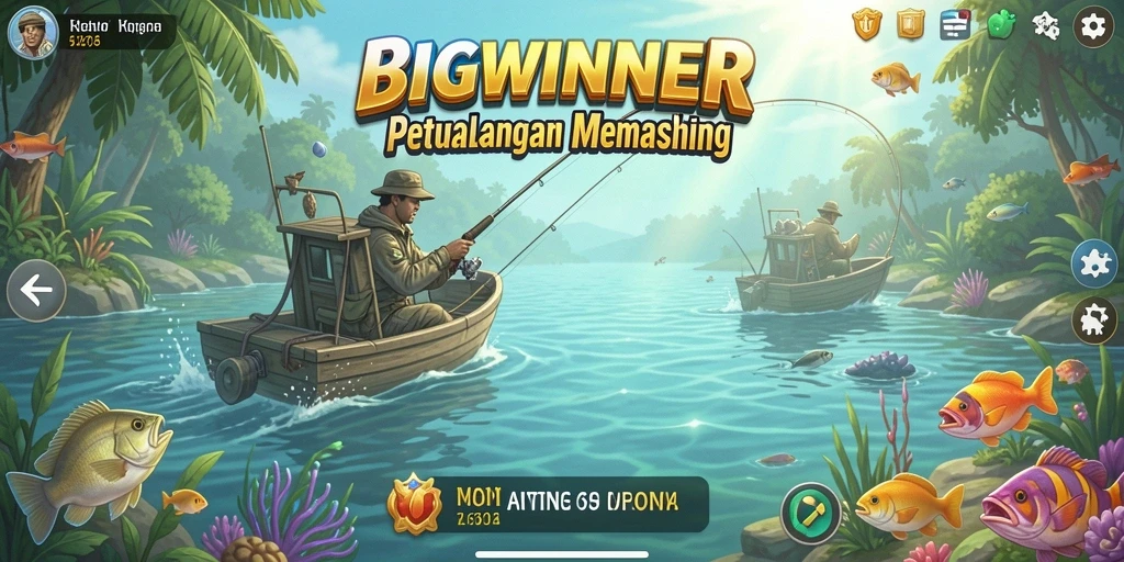 Tangkapan besar di permainan memancing BIGWINNER yang seru.
