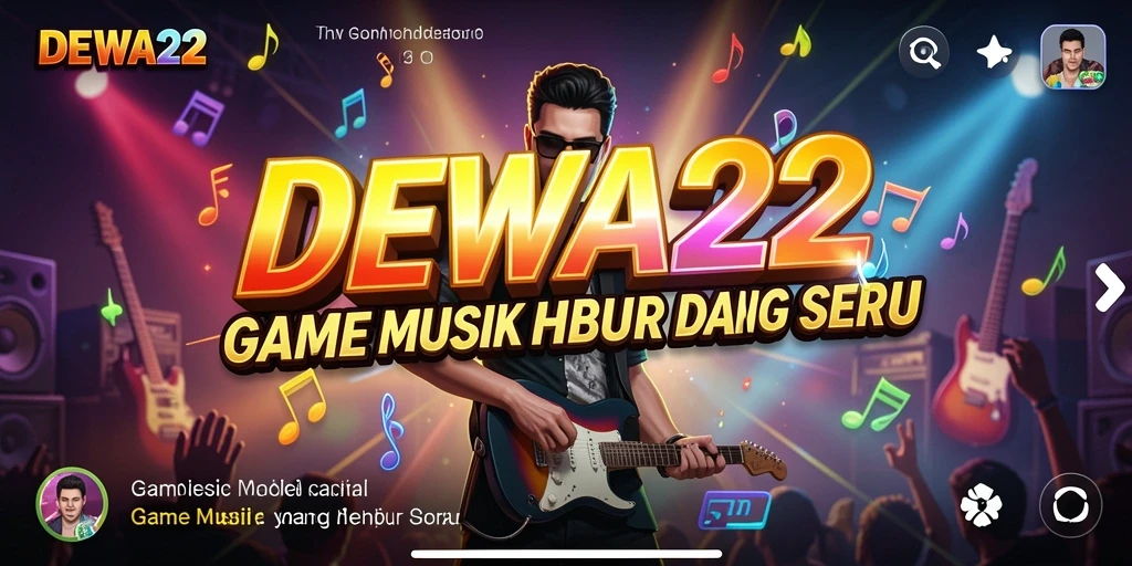 Tampilan gameplay DEWA22 yang seru dengan berbagai jenis musik.