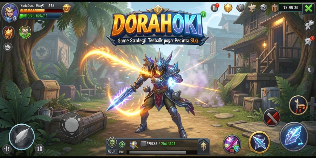 Tampilan gameplay DORAHOKI yang menegangkan dan strategis.