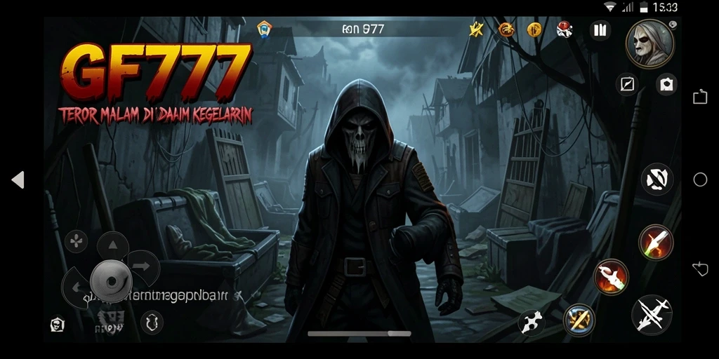 Screenshot menunjukkan suasana menegangkan di kegelapan.