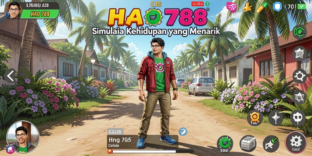 Tampilan gameplay HAO788 dengan interaksi simulasi yang realistis.