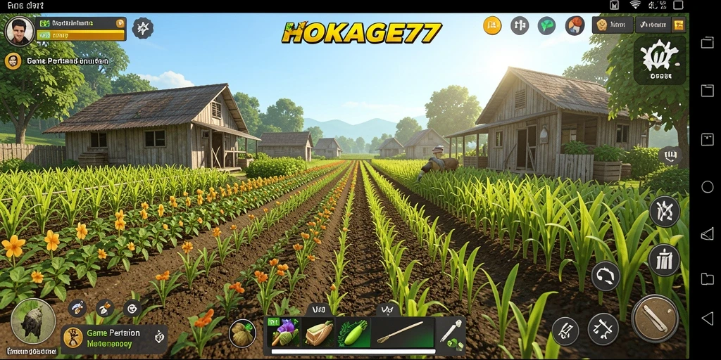 Screenshot HOKAGE77 menunjukkan gameplay pertanian yang menarik.