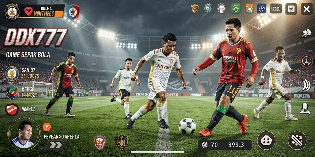 Tampilan gameplay seru di IDX777 saat beraksi di lapangan.