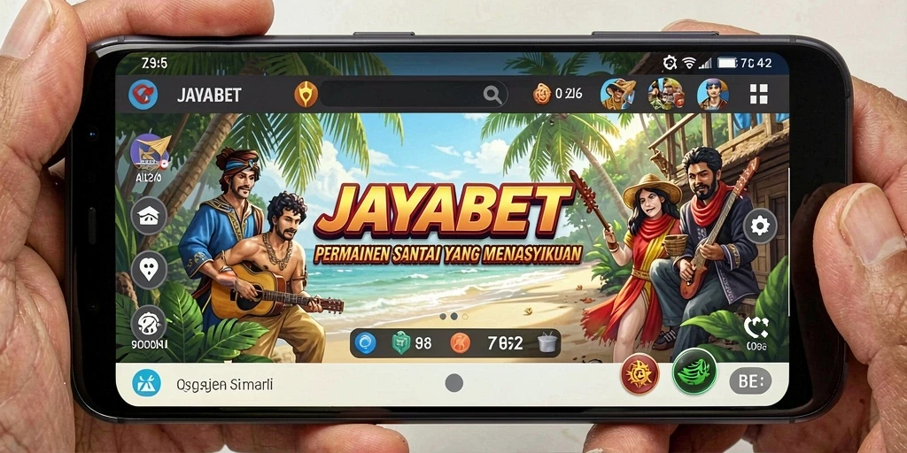 Tampilan gameplay JAYABET yang ceria dan mengasyikkan.