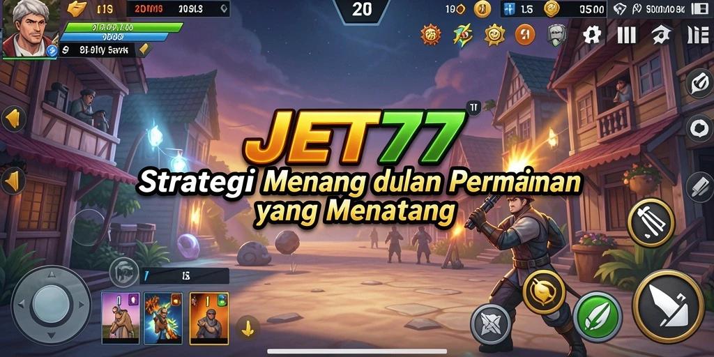 Tangkapan layar utama JET77 menampilkan strategi mendalam dalam gameplay.