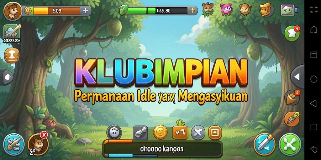 Screenshot utama KLUBIMPIAN menampilkan gameplay Idle yang mengasyikkan.