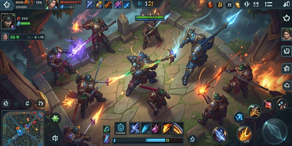 Gameplay seru dari MONAS77 di arena MOBA.