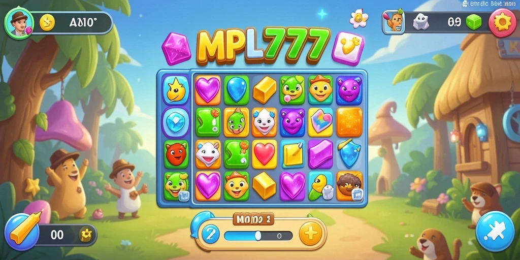 Tampilan gameplay seru MPL777 yang penuh warna.