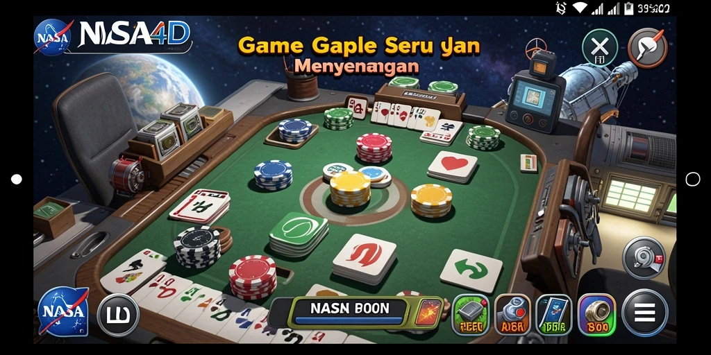 Screenshot menunjukkan gameplay seru dalam permainan Gaple.