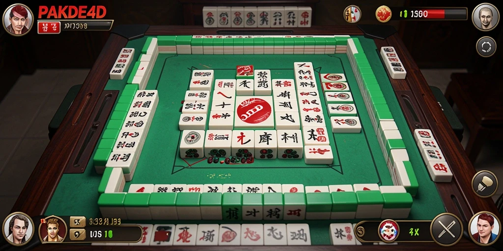 Screenshot permainan Mahjong yang menampilkan gameplay seru dan menarik.