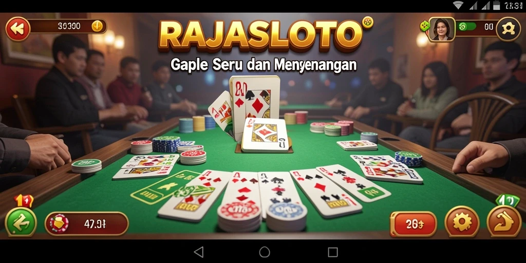 Tampilan seru permainan Gaple di RAJASLOTO.