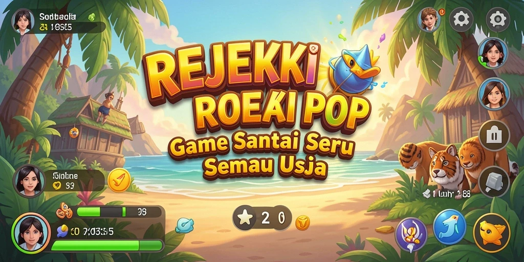 Tangkapan layar menunjukkan keseruan gameplay REJEKIPOP.