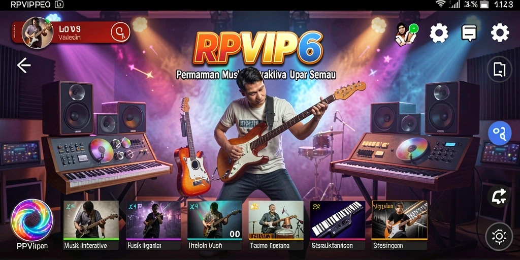 Tampilan gameplay RPVIP6 yang penuh warna dan interaktif.