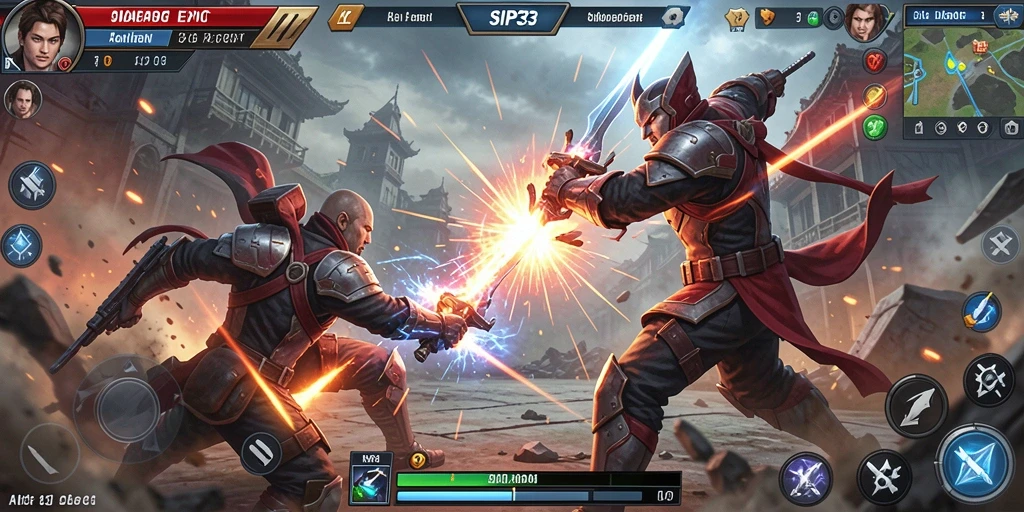 Tampilan gameplay yang mendebarkan dari SIP33 dengan aksi intens.