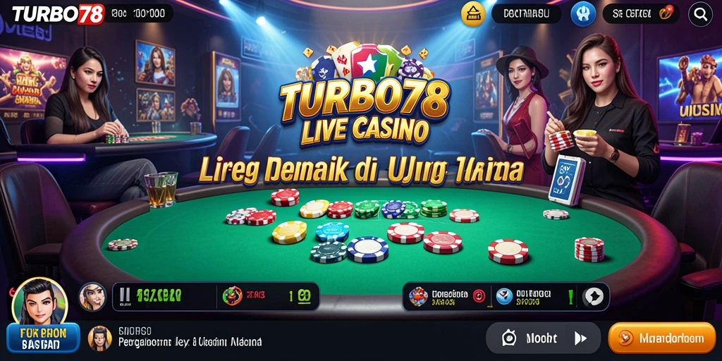 TURBO78 menangkap momen seru permainan Live Casino dengan dealer profesional.
